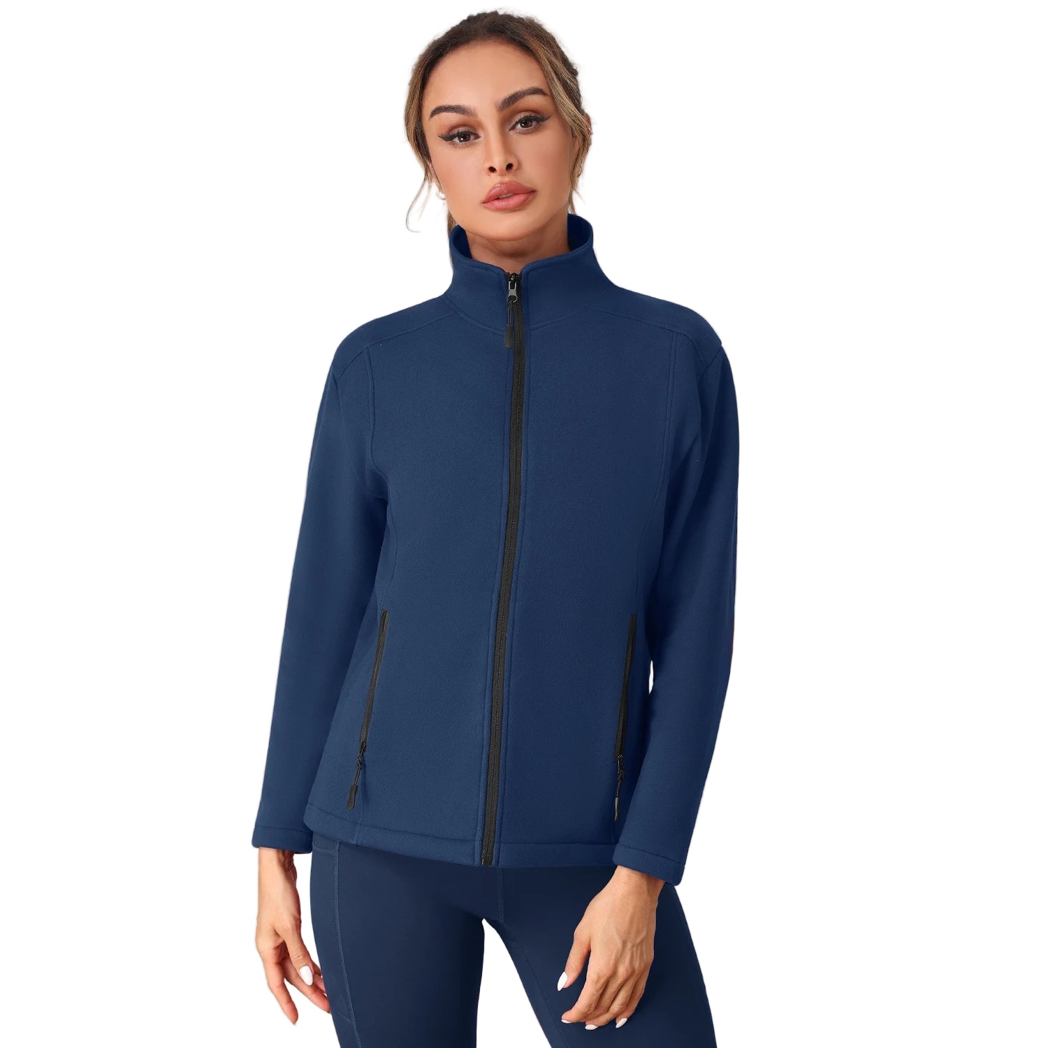 Stylish women's fleece jacket for gym and casual wear