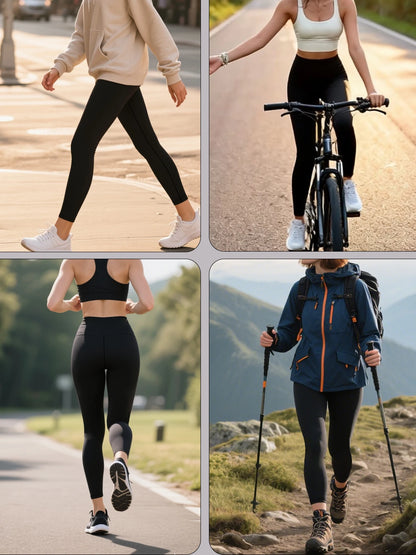 Gray high waist yoga leggings with side pockets – squat proof women's workout pants
