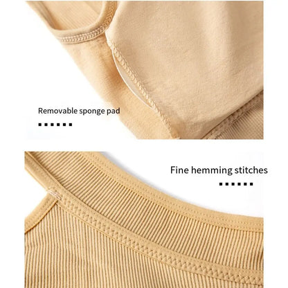 One shoulder diagonal strap crop top - side view

