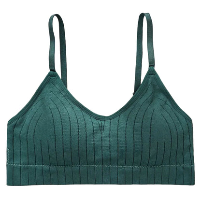 Ribbed knit bralette with 3/4 cup molded padding 
