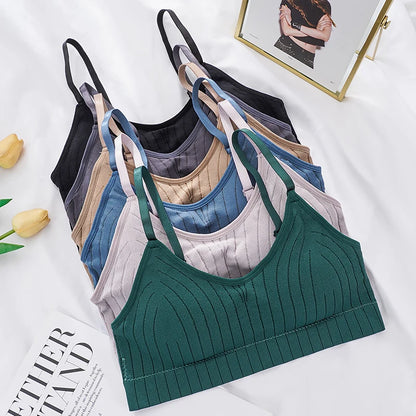 Set of ribbed tank tops in various colors 