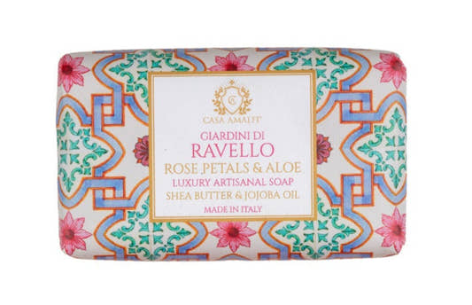 Ravello Rose Petal Soap Aloe Shea Butter Bar beauty soap from Uplift Luxe