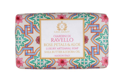Casa Amalfi rose petal aloe soap bar