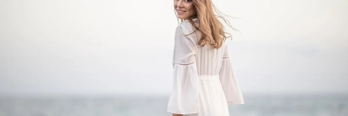 woman with a white dress