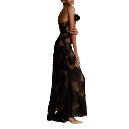 best black formal sexy evening gown women
