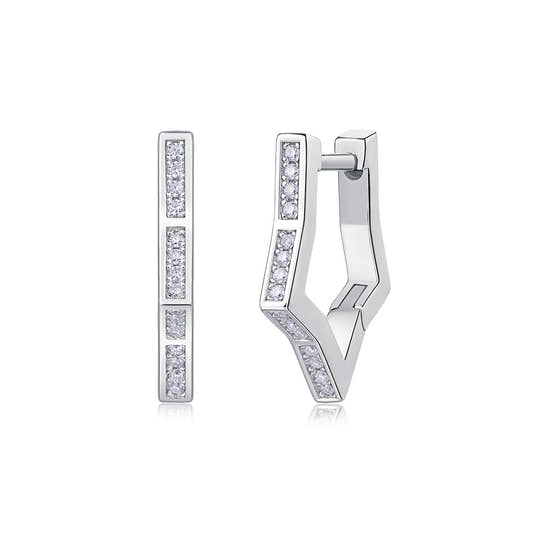 Galaxy Moissanite Earrings Sterling Silver Celestial Studs earrings from Uplift Luxe