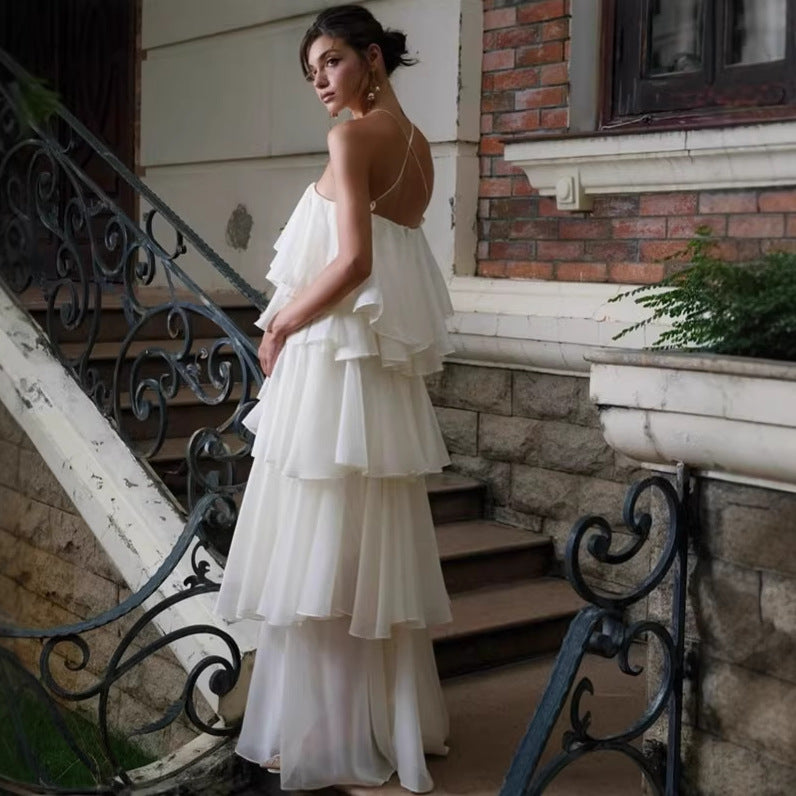best bridal shower dress ivory ruffle maxi women
