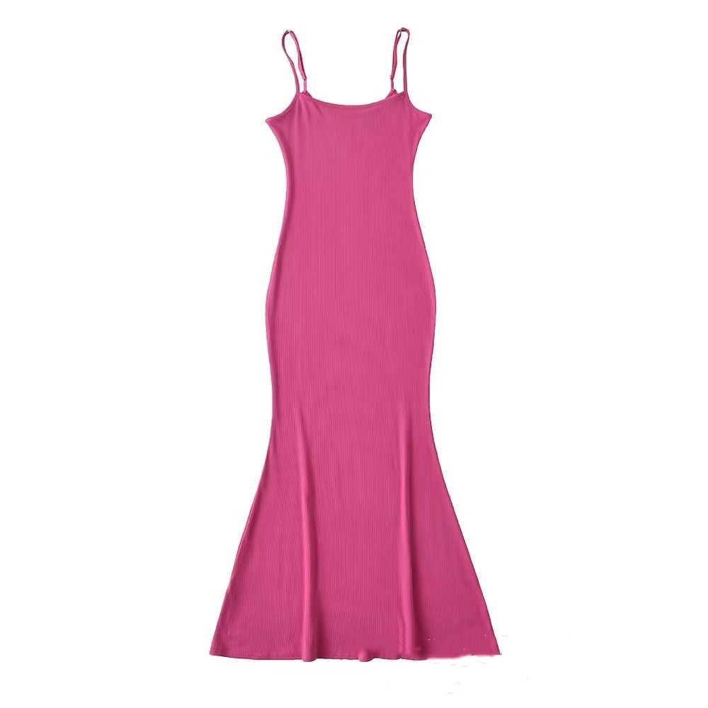 Pink dress with thin straps 