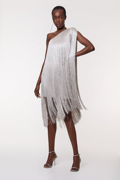Fashion-forward one-shoulder dress for special occasions
