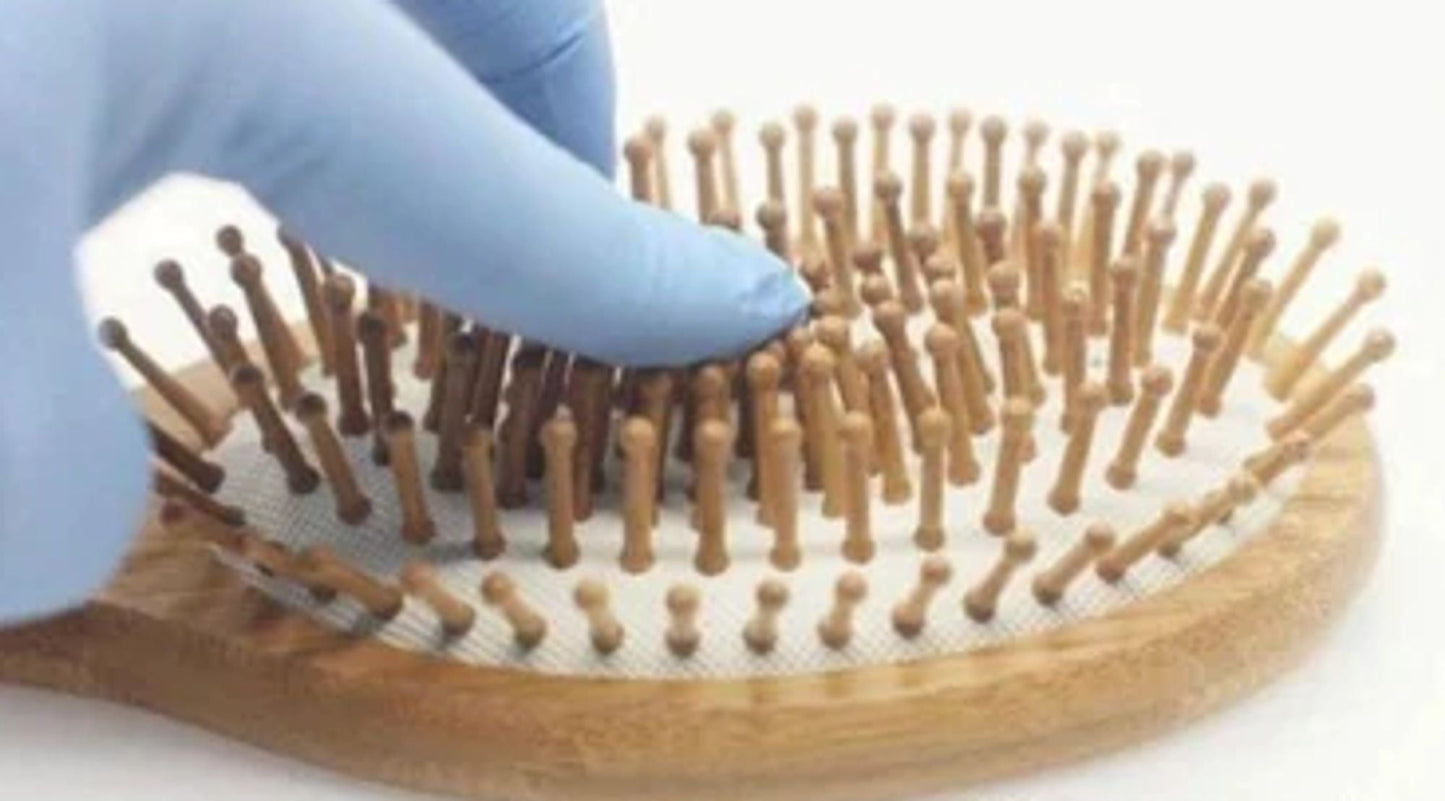 soft Wooden hairbrush with bristlle made in usa 