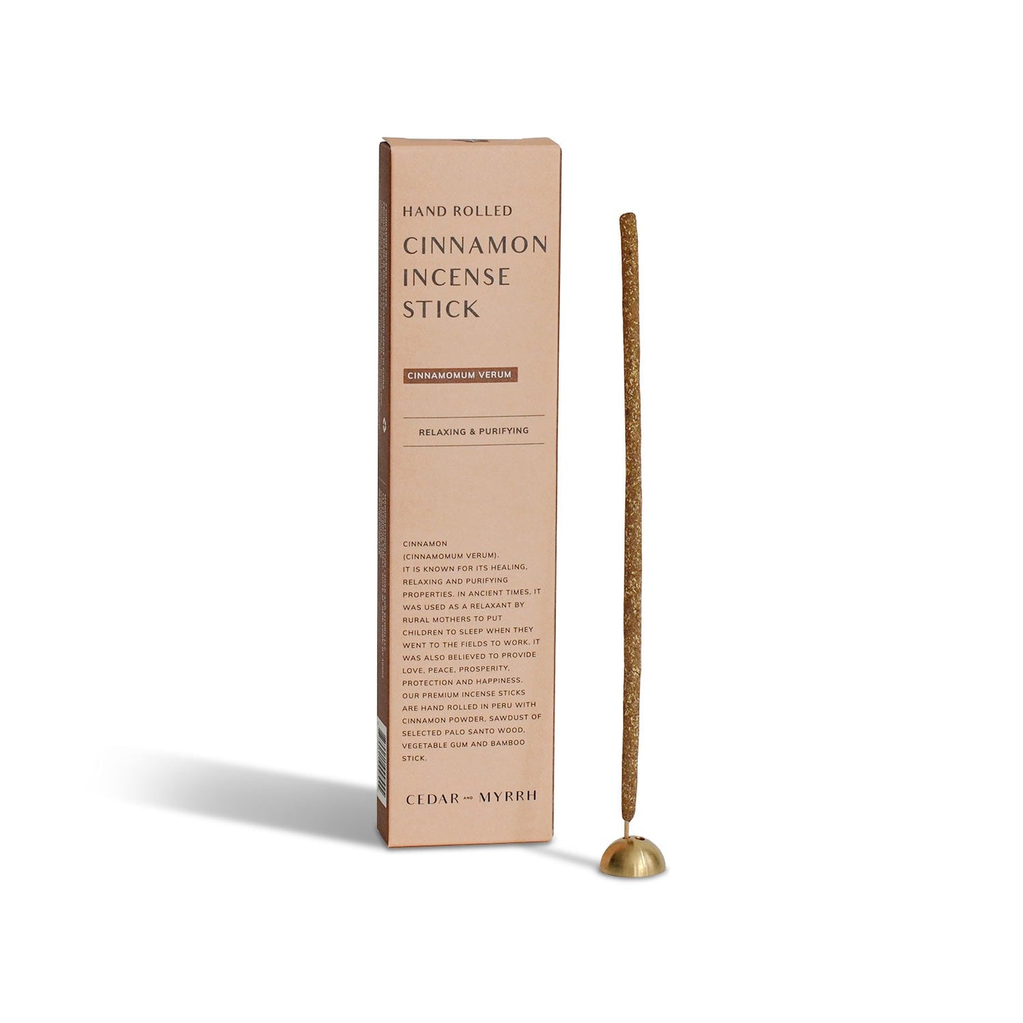 Cinnamon incense stick with packaging 
