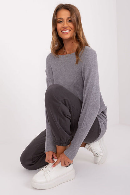 Sophisticated Grey Knit Detail