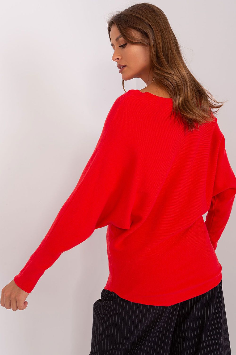 Bold Red Knitwear Winter Fashion