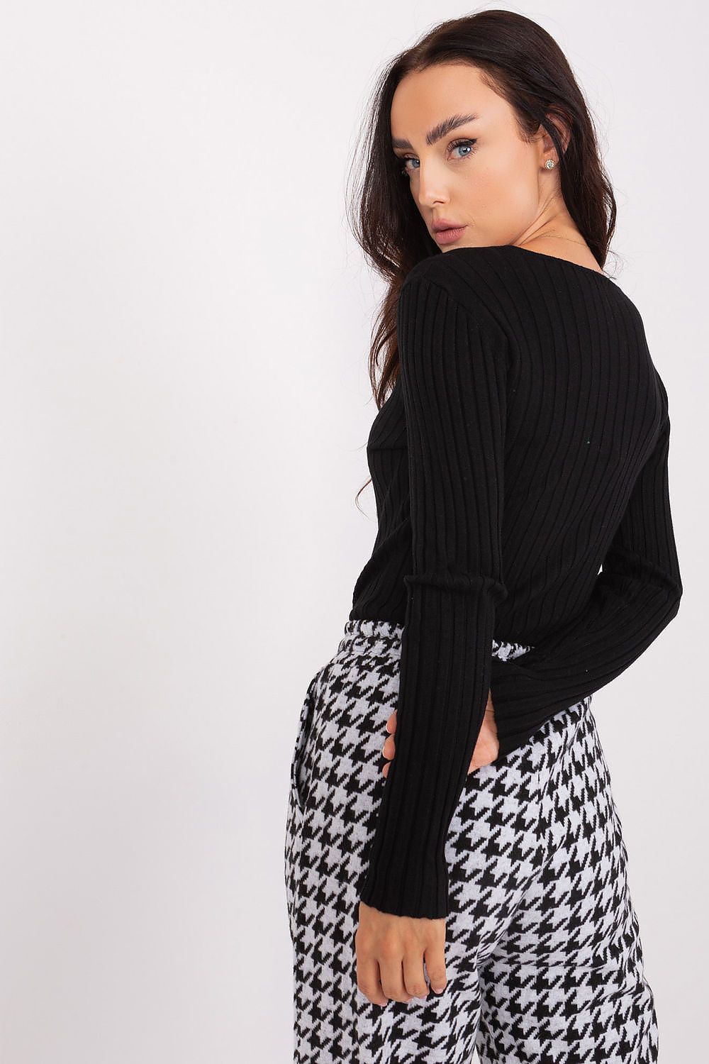 Ribbed Black Jumper Styling Look