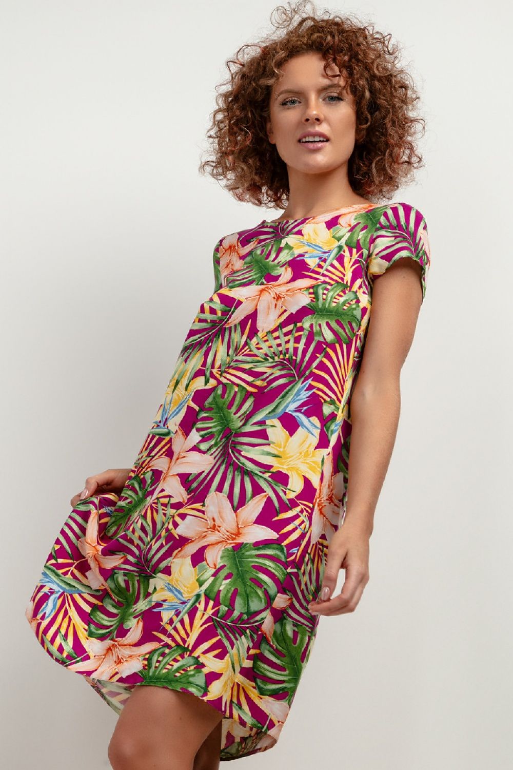 Tessita  colorful tropical pattern dress 