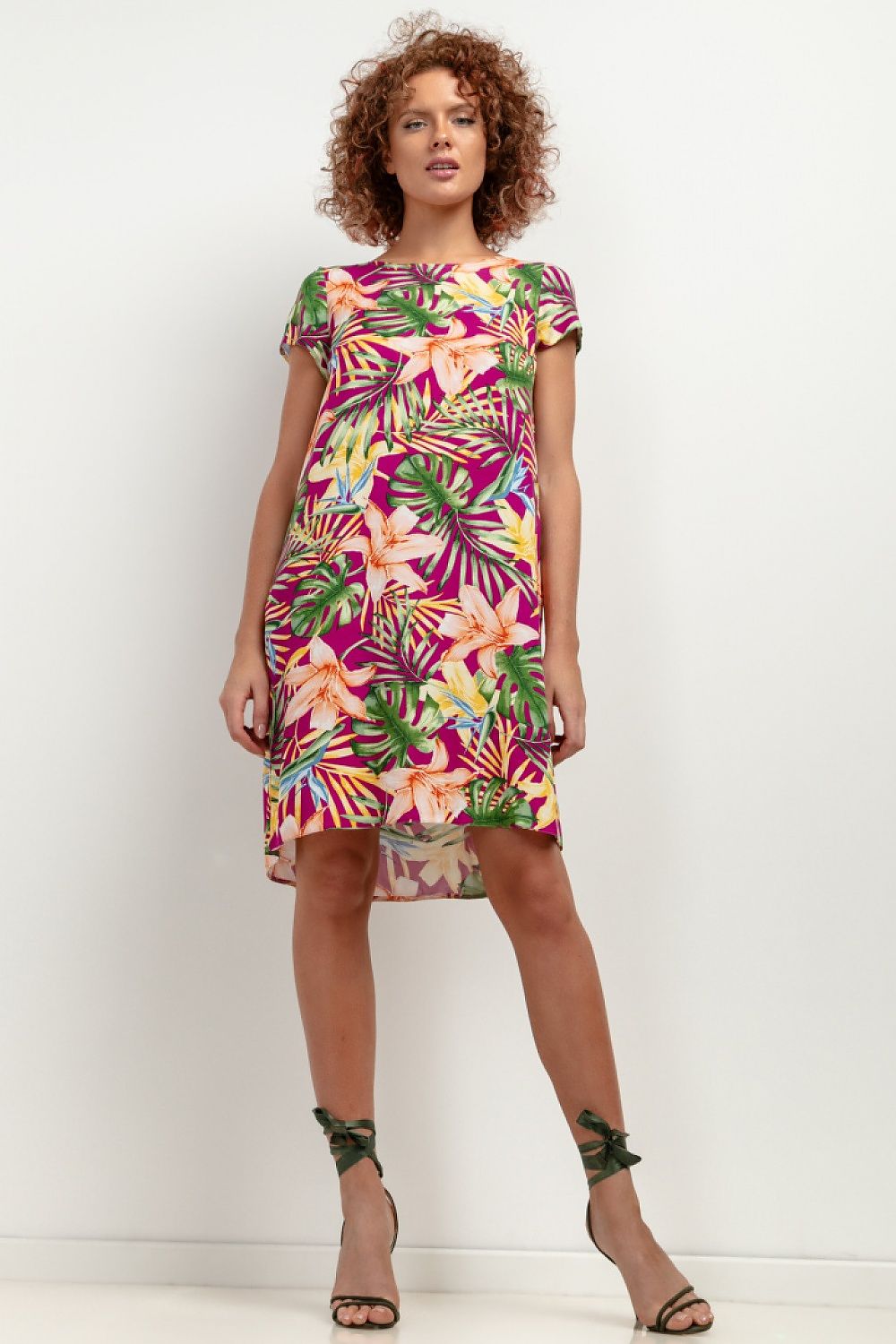 patterned viscose daydress for women by Tessita