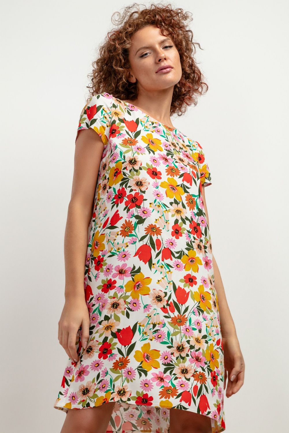breathable 100% viscose floral daydress for all seasons