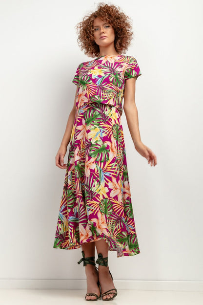 lightweight printed viscose blouse for women
