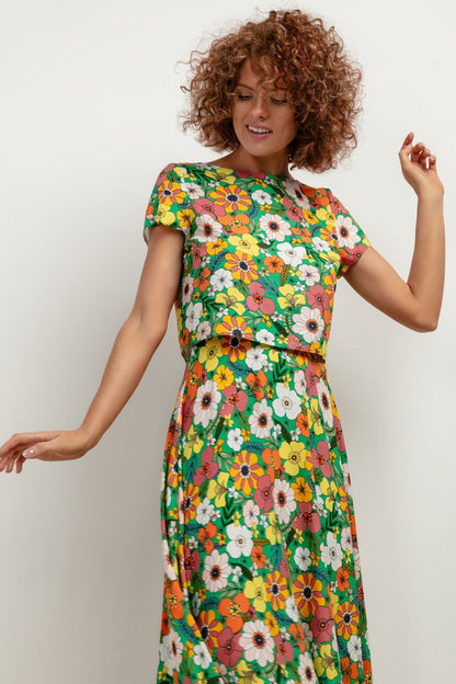 soft viscose print blouse ideal for holiday