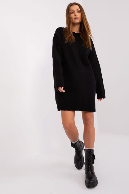 Close-up of premium knit texture on Parisian mini dress