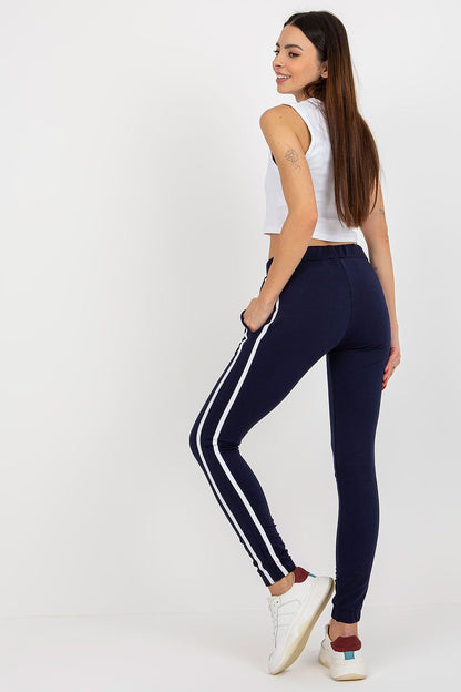 Model wearing sporty sweatpants for casual everyday wear