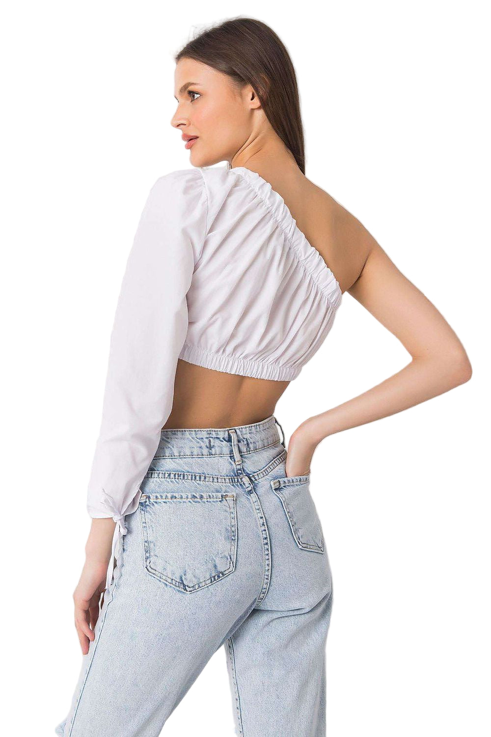100 percent cotton white parisian  top 