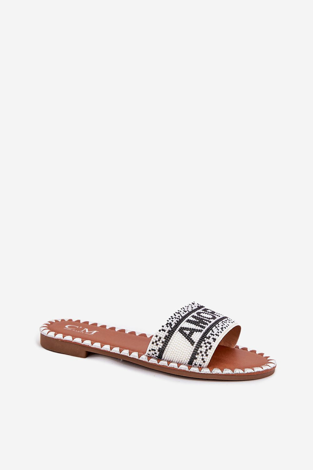 Sandal with leopard print amore strap 