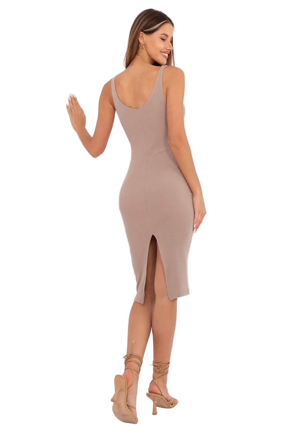 Women’s striped cotton knee-length pencil dress