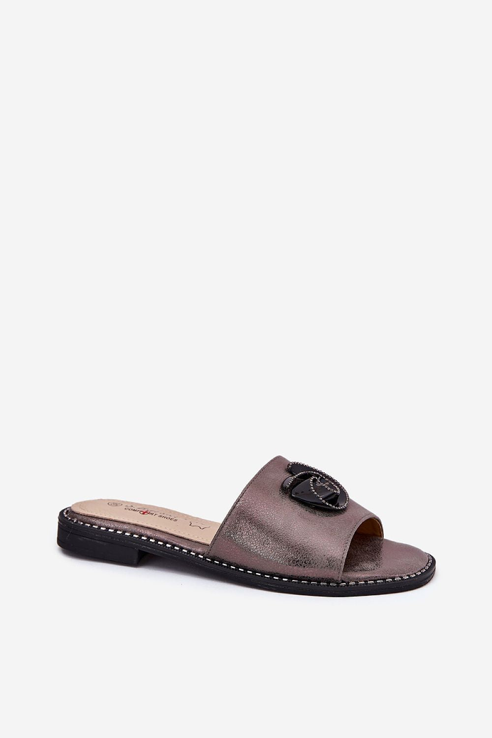 S.Barski women’s eco‑leather flat heel sandals 