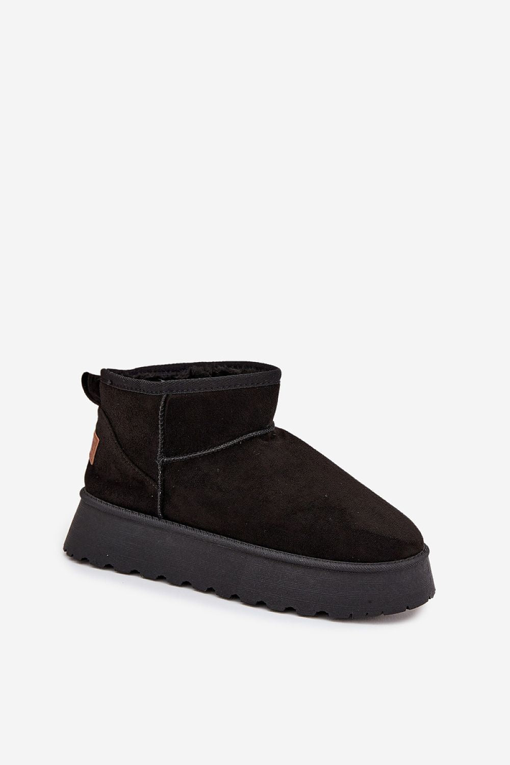 
Fur Lined Black Winter Boots Warm Comfort
