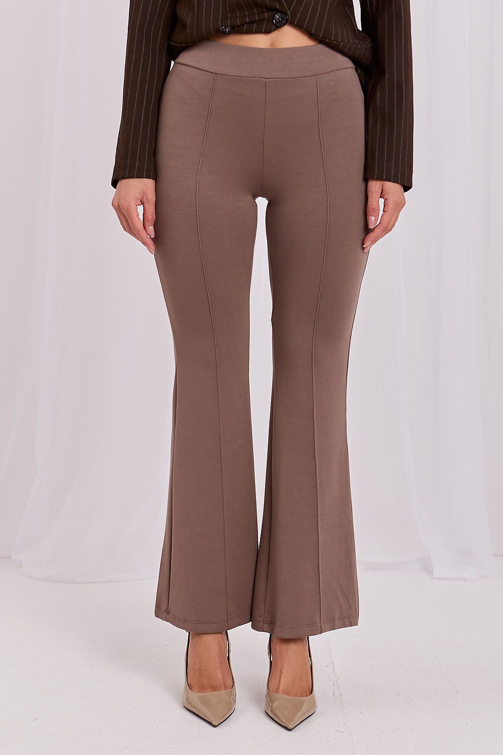 Butter-Soft Flared Pants in Brown