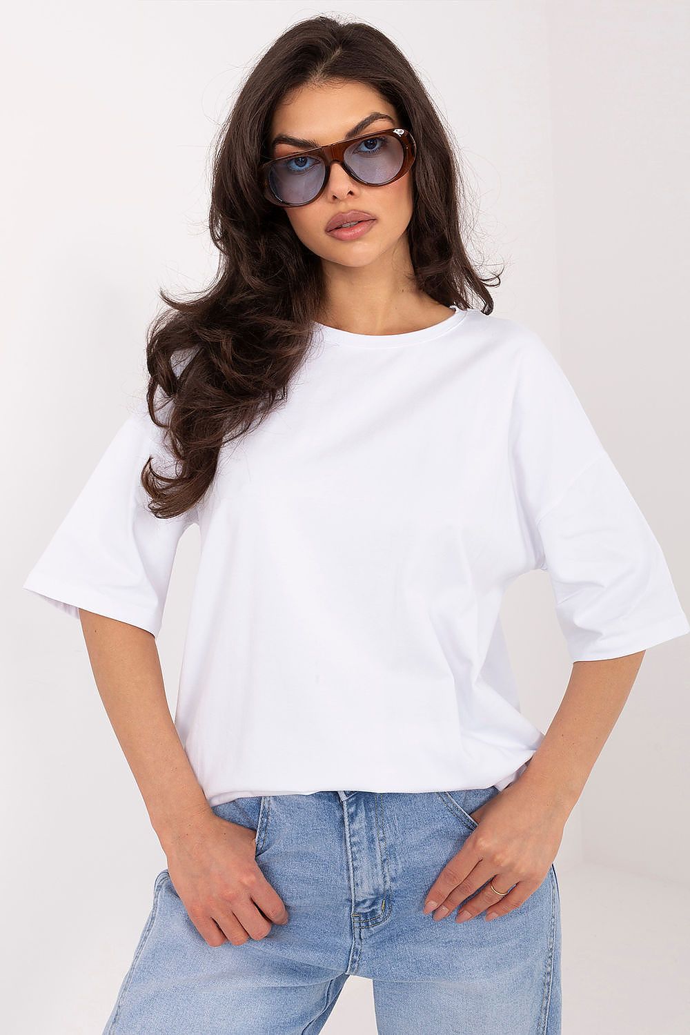 Oversized Boxy Cotton T-Shirt in White