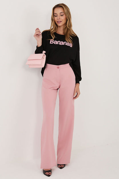 Embroidered Oversized Sweatshirt – Black