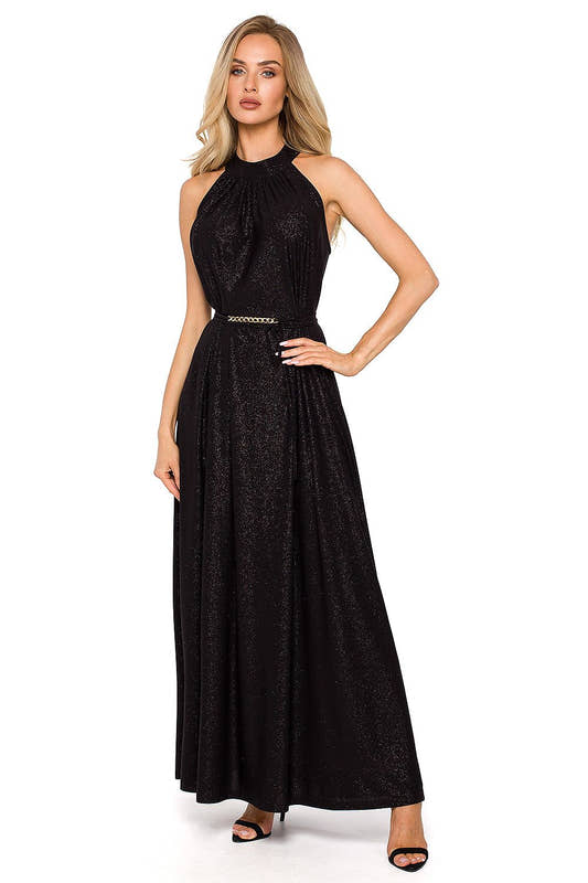 Layla Black Flared Maxi dress from Uplift Luxe
