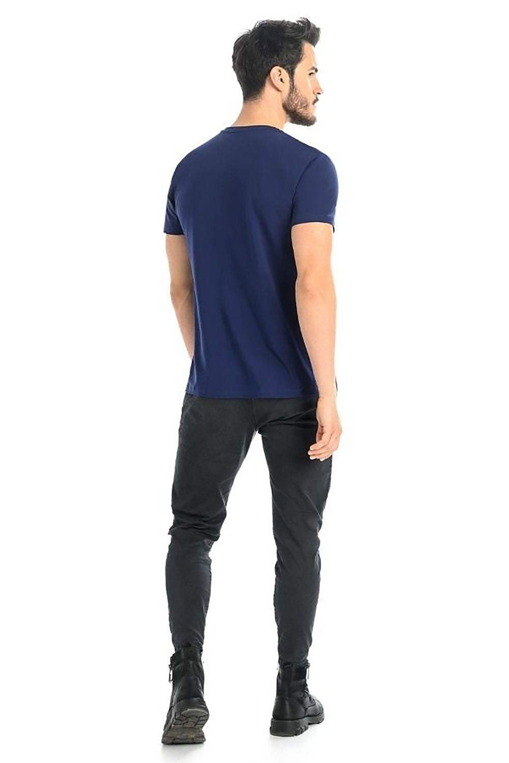  Navy Blue T-shirt 100 percent cotton for man 