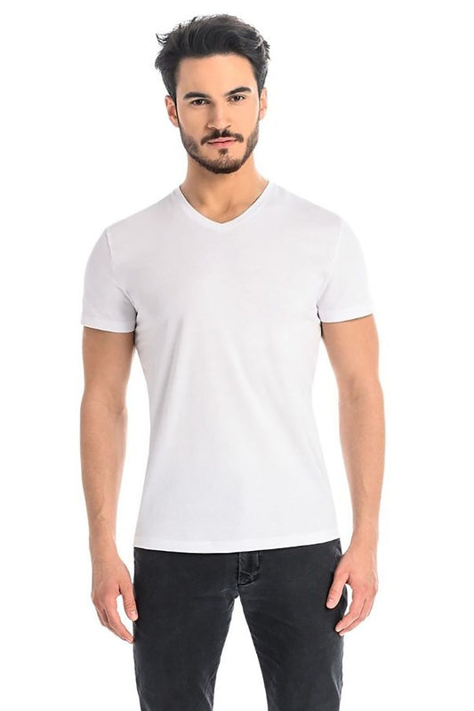 white  T-shirt for men 100 percent cotton 