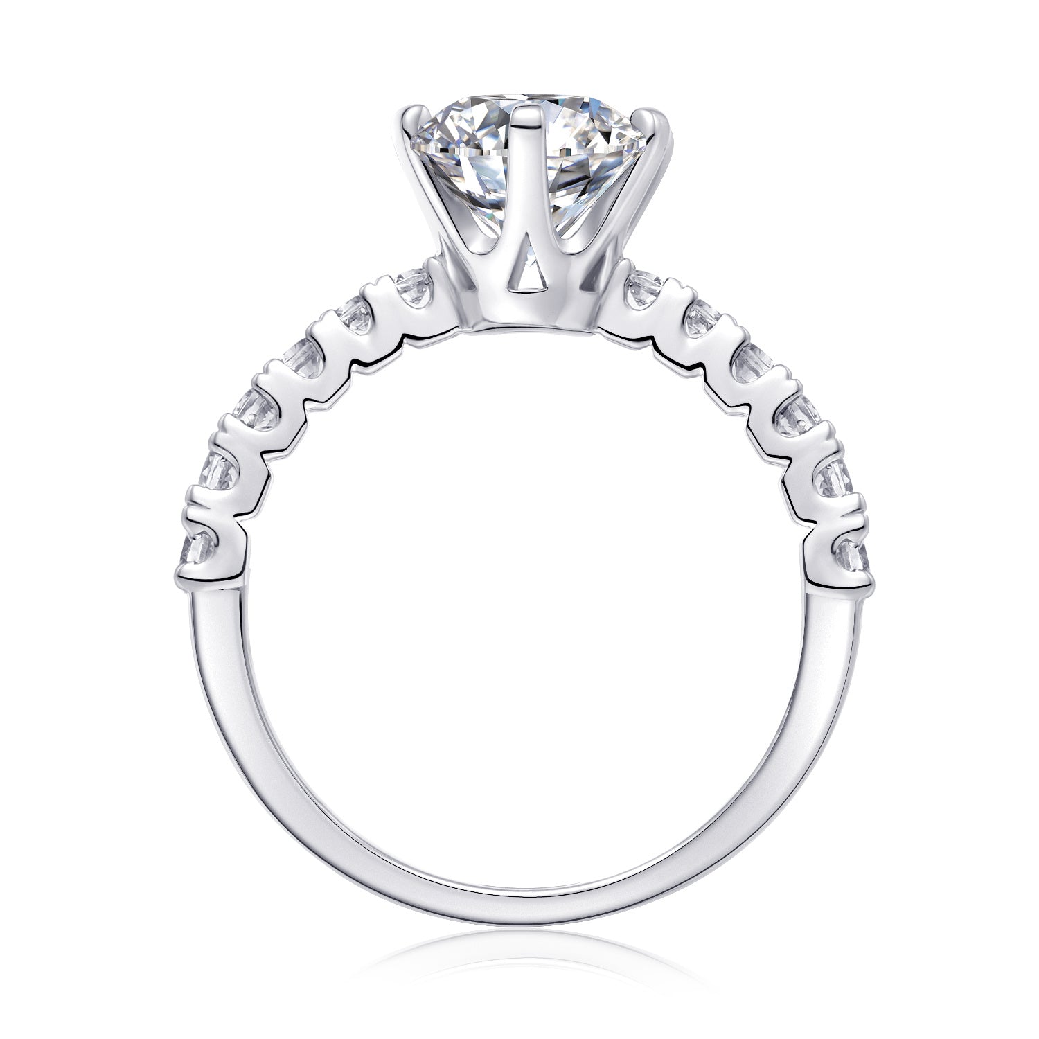 Silver ring with a diamond 