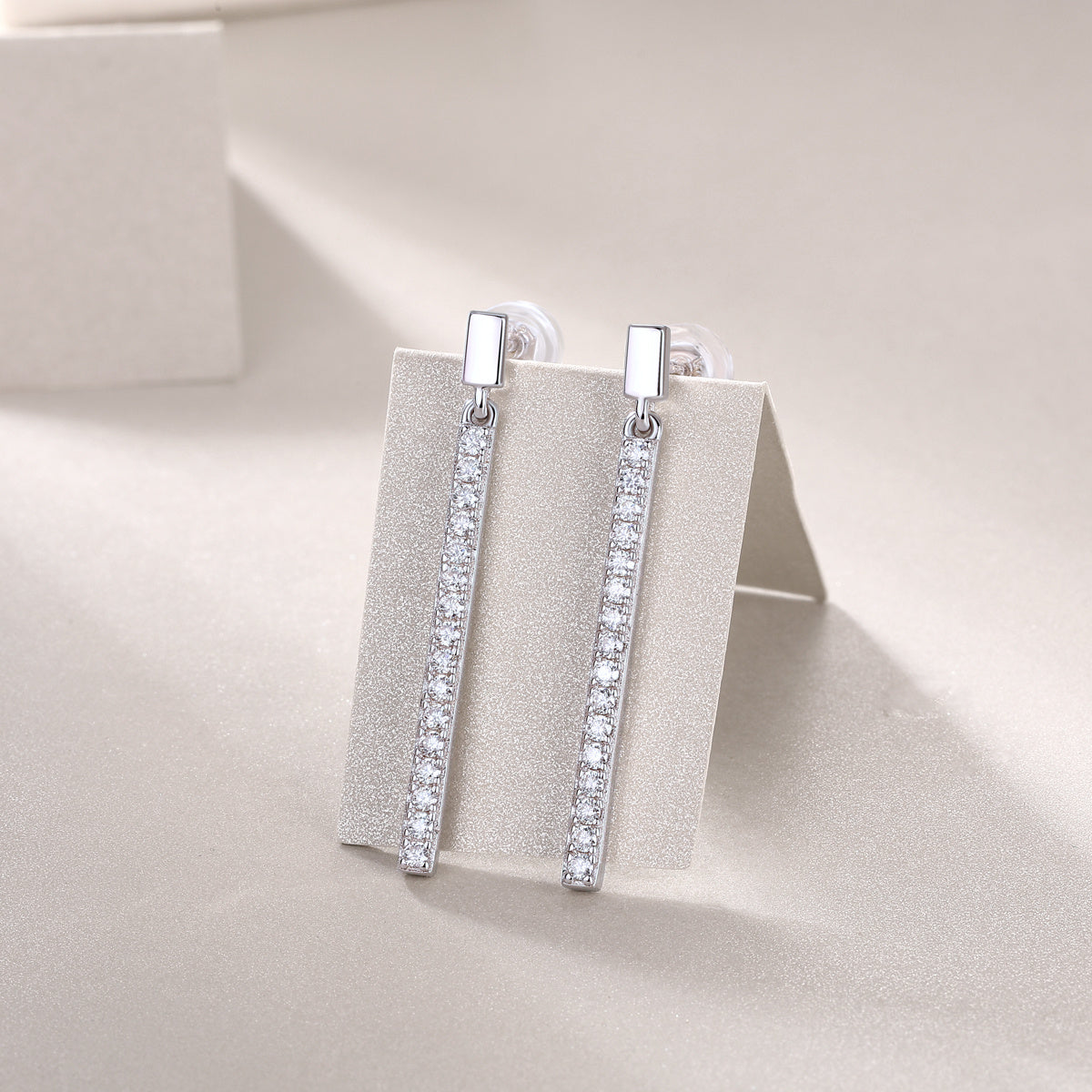 Moissanite Silver Stud Earrings