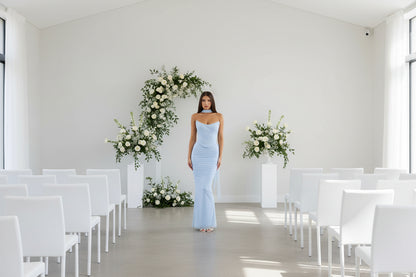 Spaghetti strap maxi dress elegant for mother of the groom and evening events


