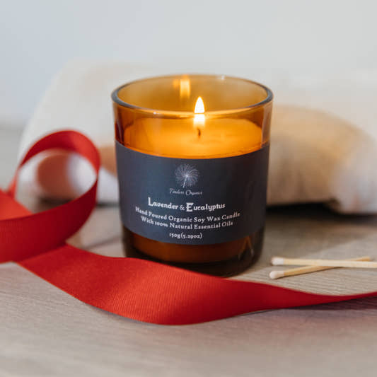 Lavender Eucalyptus Candle Calming Aromatherapy perfume from Uplift Luxe
