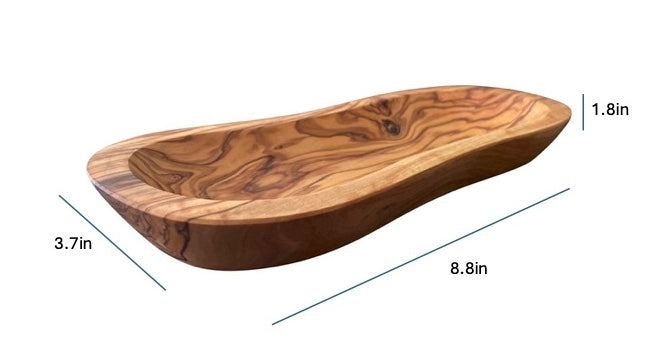 Wooden serving tray with dimensions 