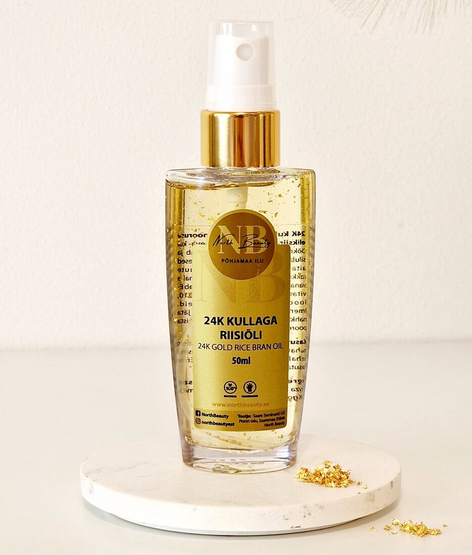 Pure  24K Gold Rice Oil for aging skin