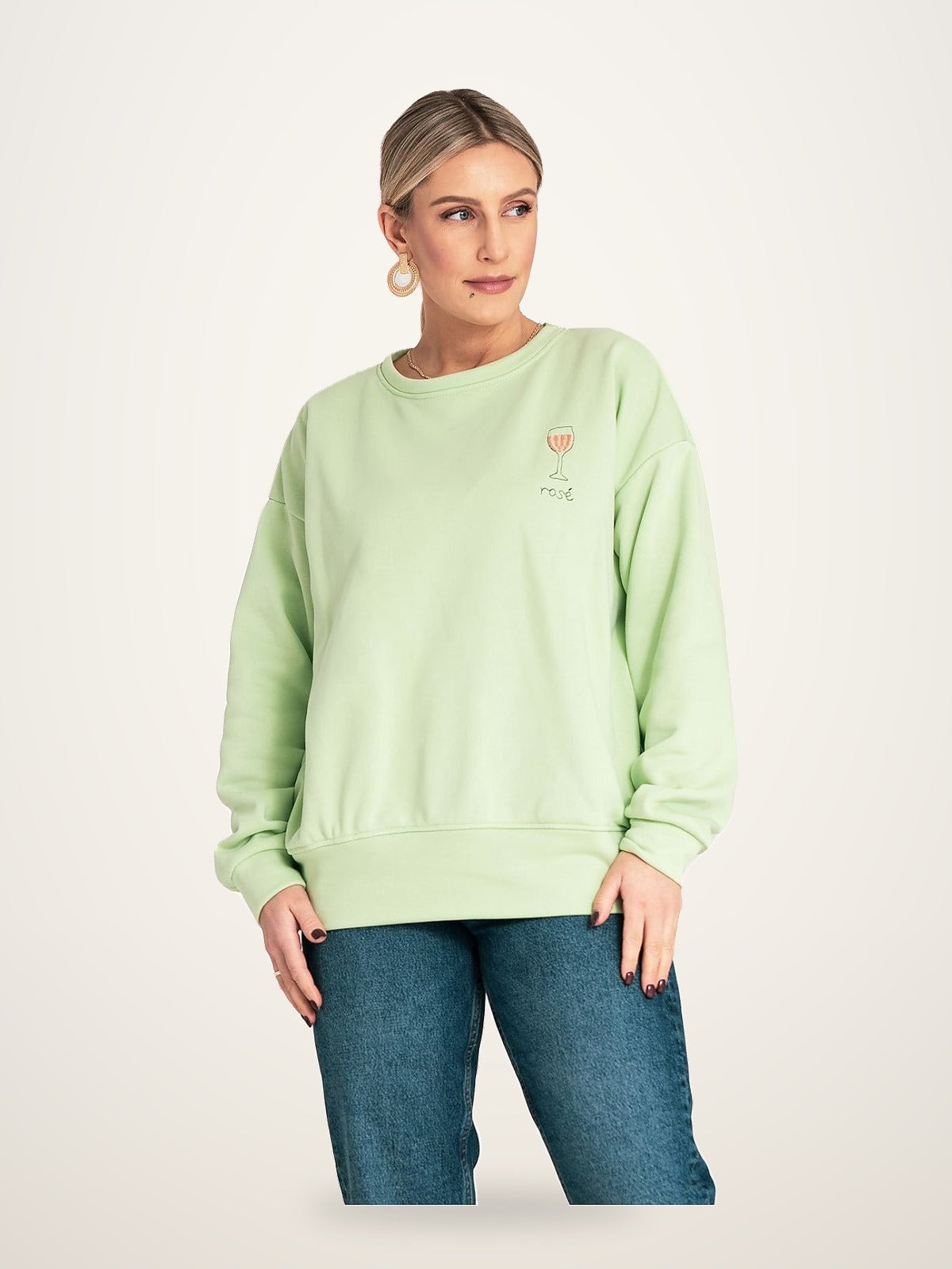 Oversized Sweatshirt - Ribbed Cuff Pullover – photo 2