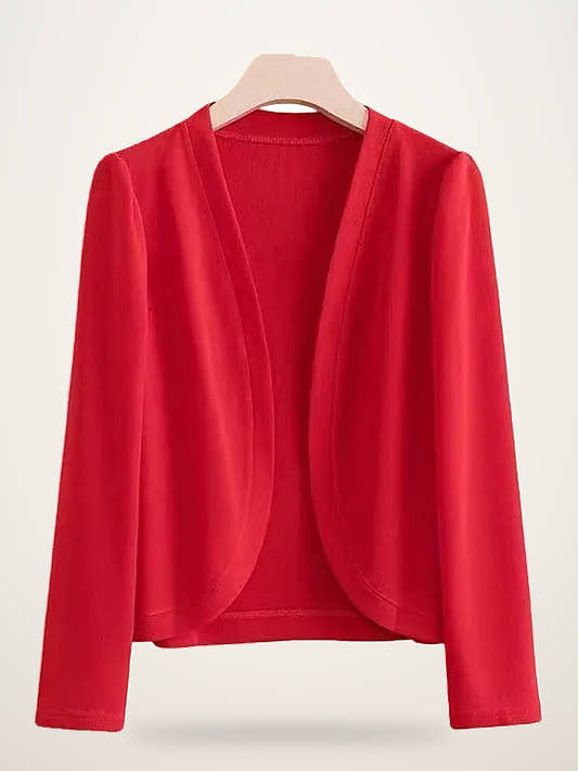 Solid Color Slim Fit Short Shawl Cardigan