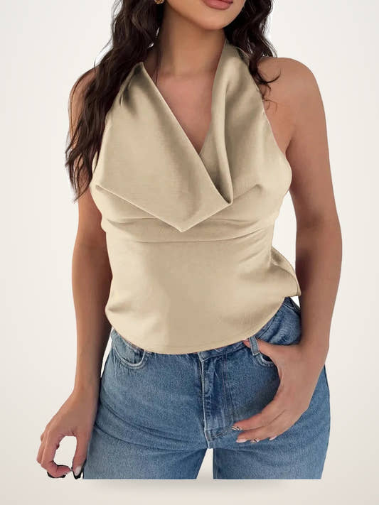 Halter Backless Slim Fit Tied Tube Top