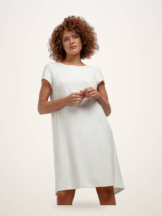 Sleeveless Midi Dress - Linen Viscose Blend