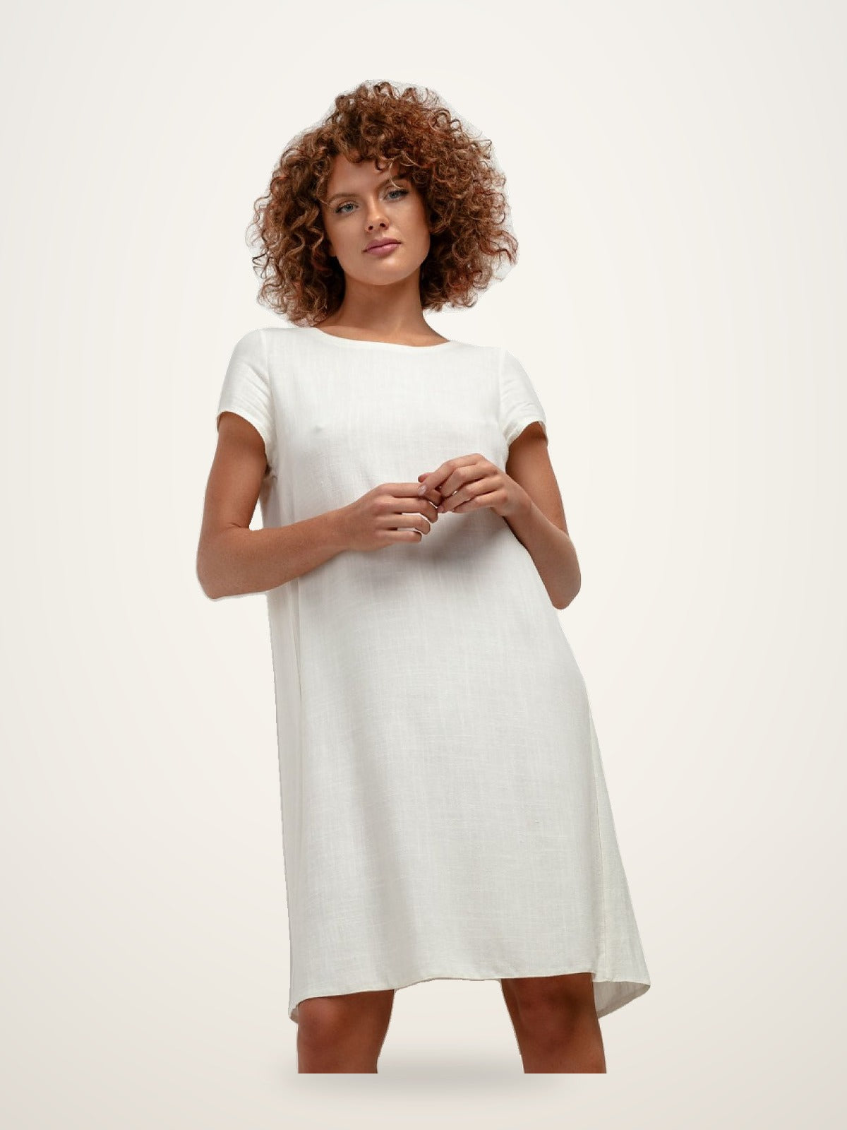Sleeveless Midi Dress - Linen Viscose Blend