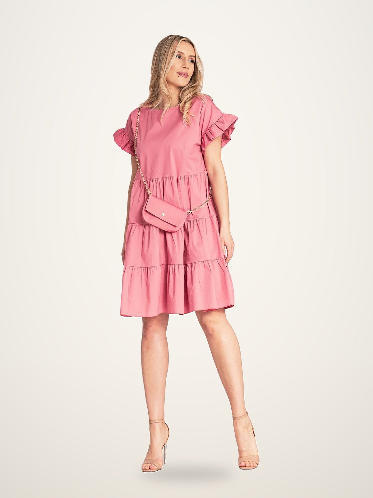 Chic Mini Ruffles Dress Cotton – photo 2