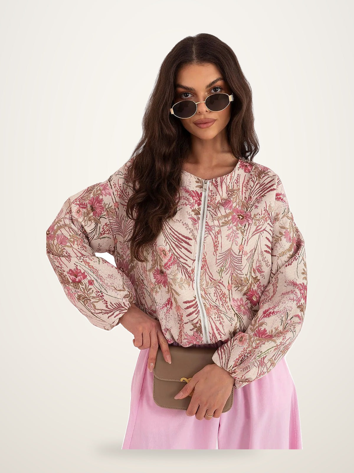 Floral Print Button Up Blouse