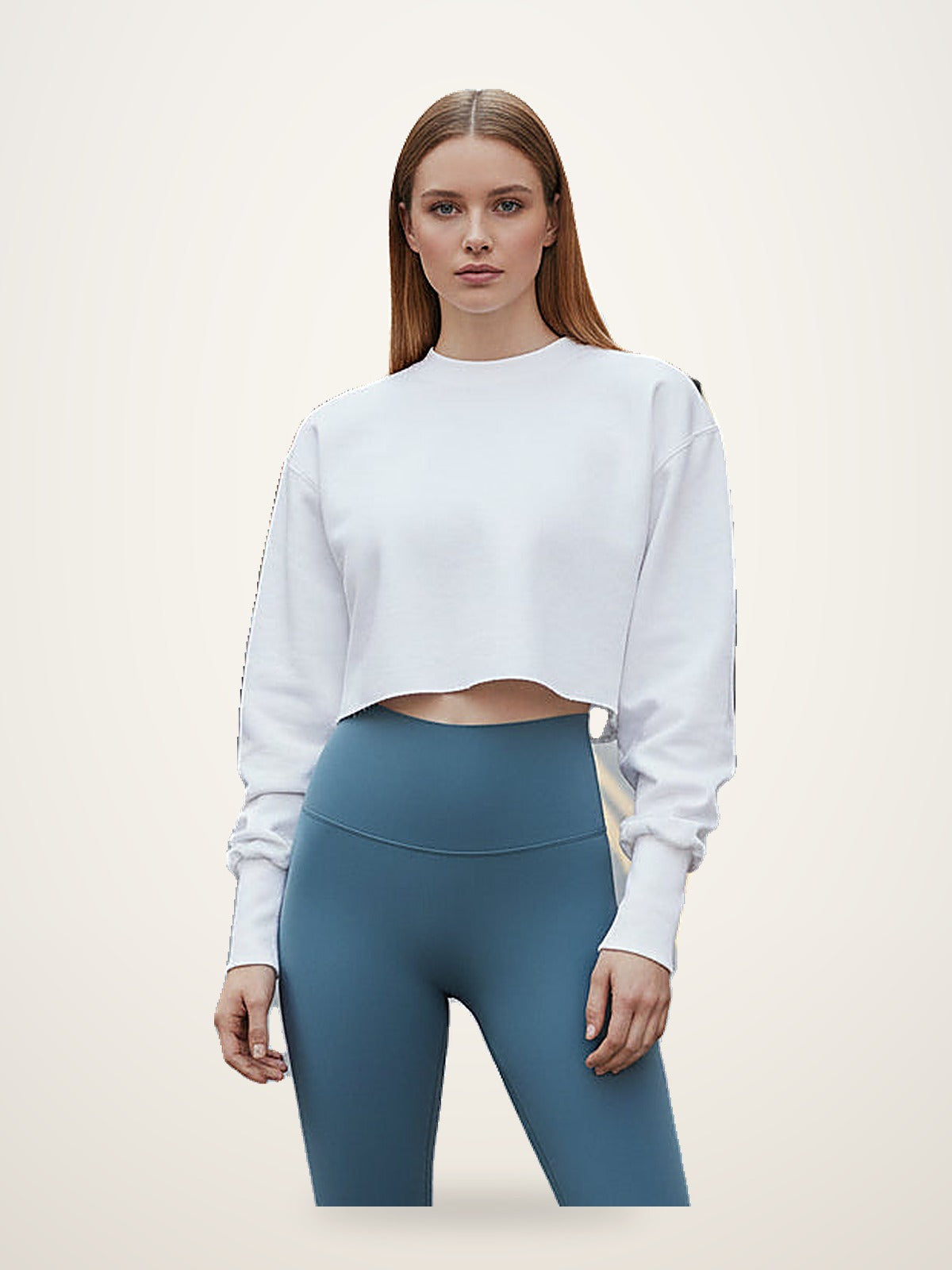 Cropped Crew Neck Sweatshirt